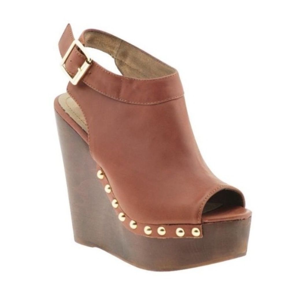 Steve Madden Warrick Clog Wooden Wedges 8